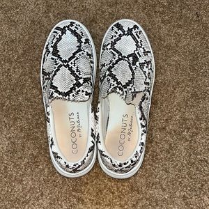 Snake skin slip on shoes, Coconuts by Matisse